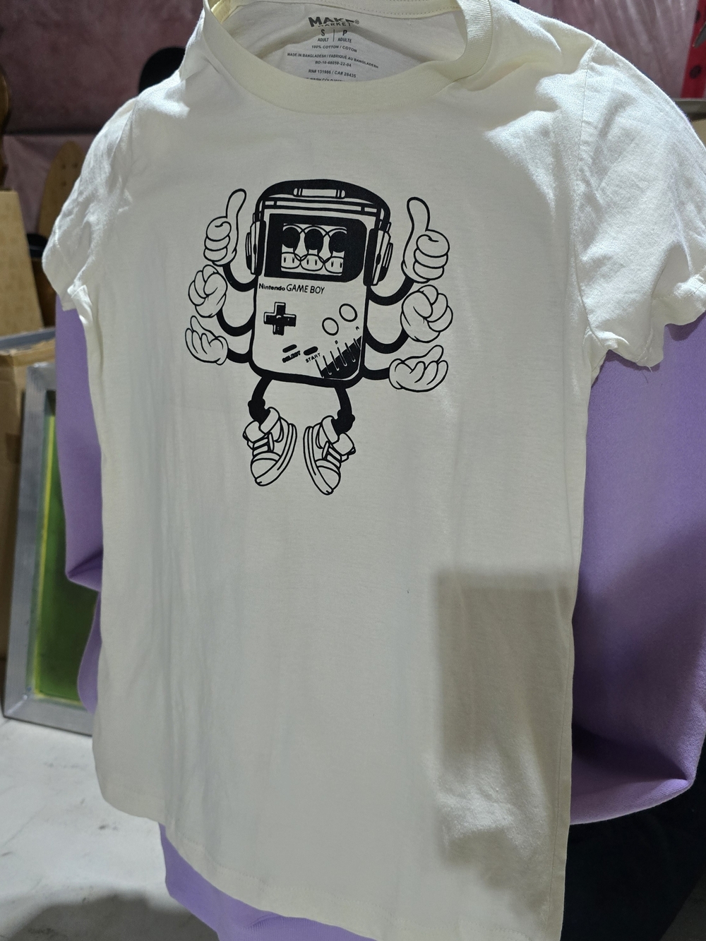 Black Retro Game womens Boy T Graphic